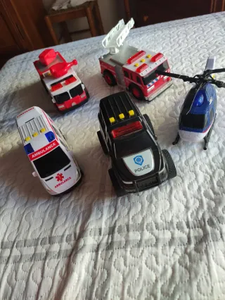 Conjunto Juguetes Eléctricos Vehículos Emergencia