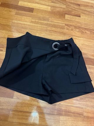 Falda pantalón Bershka negra T.38