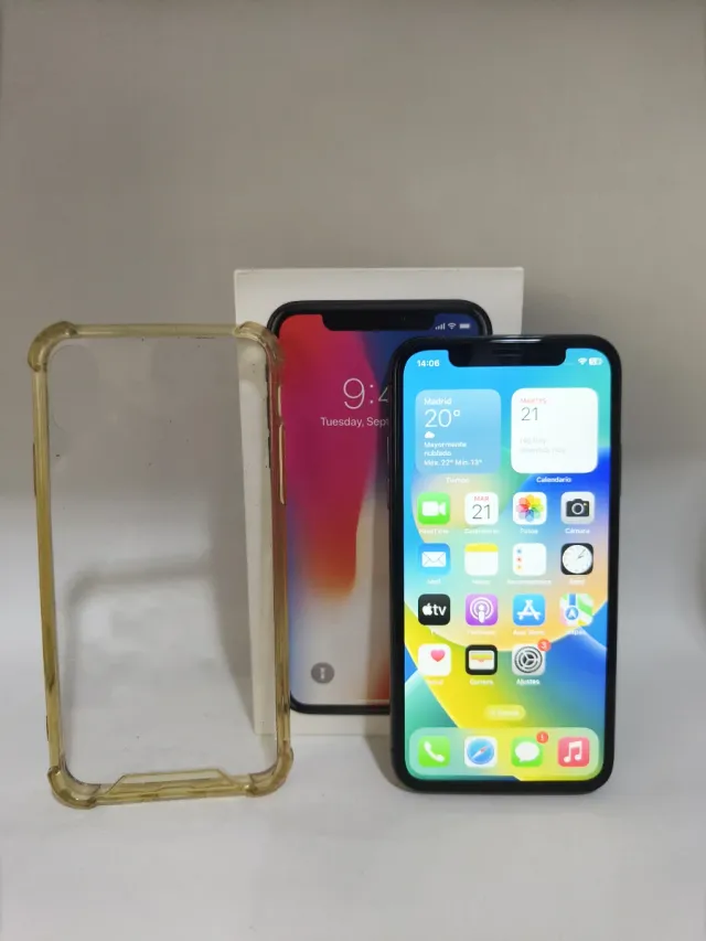 iPhone X, perfette condizioni, 100%, 64 GB, argento