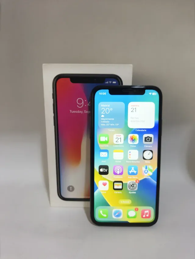 iPhone X, perfette condizioni, 100%, 64 GB, argento