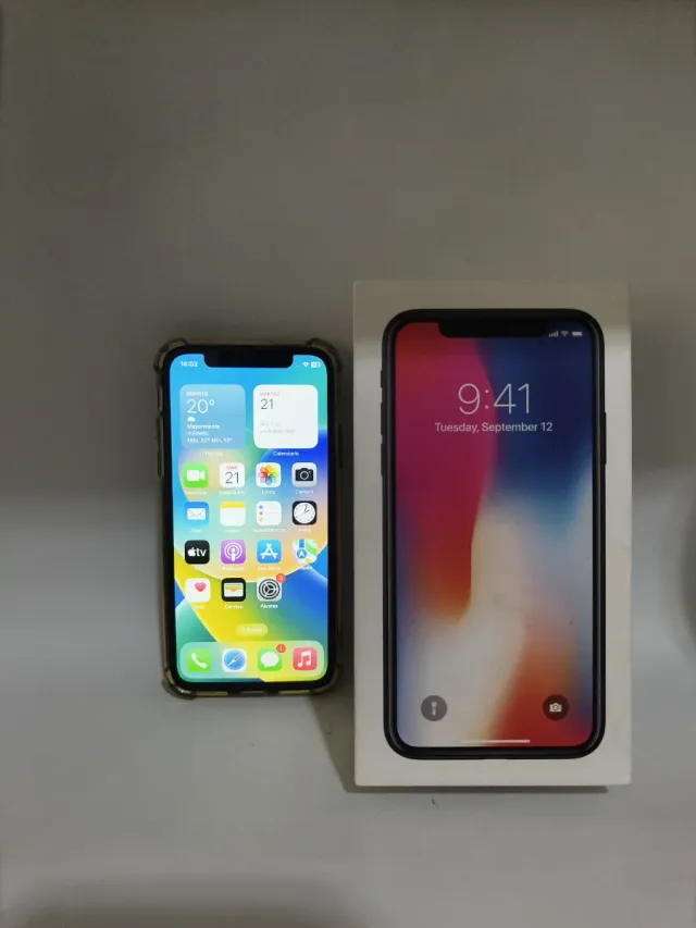 iPhone X, perfette condizioni, 100%, 64 GB, argento