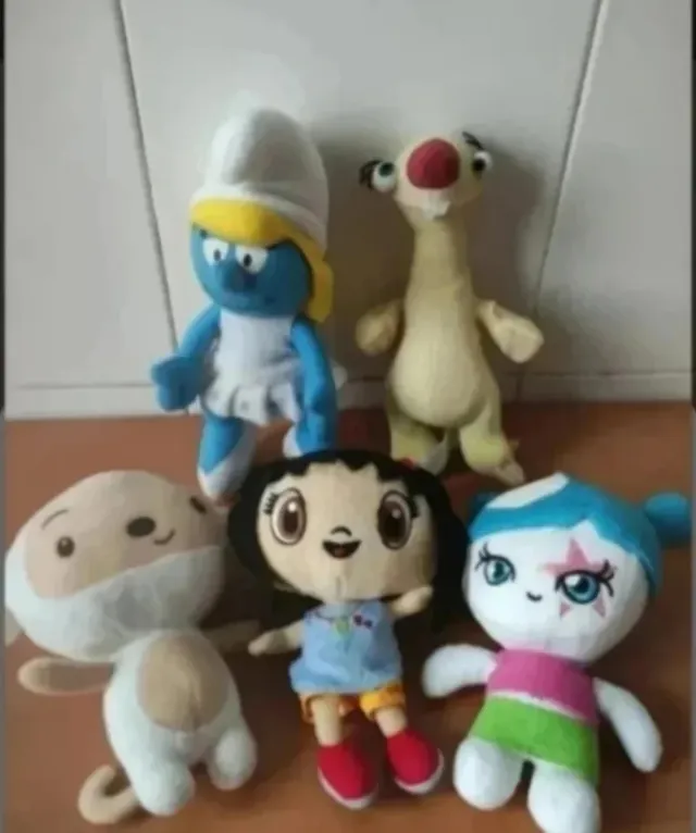Lote 5 peluches infantiles