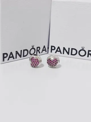 Pandora Corazón Púrpura Plata
