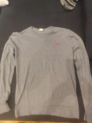 Jersey Hollister pico punto fino gris