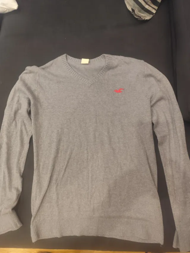 Jersey Hollister pico punto fino gris