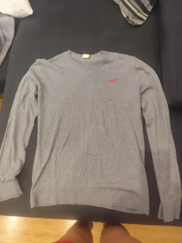 Jersey Hollister pico punto fino gris