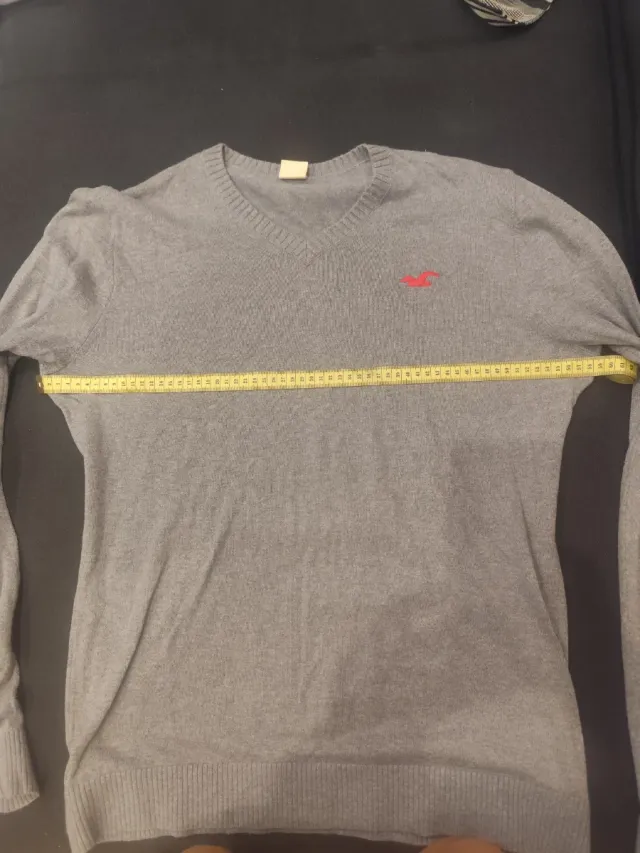 Jersey Hollister pico punto fino gris