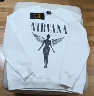 Sudadera Nirvana chico blanca