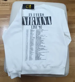 Sudadera Nirvana chico blanca