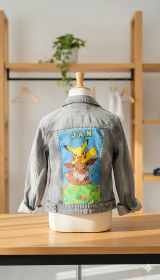 Chaqueta vaquera personalizada Pokémon