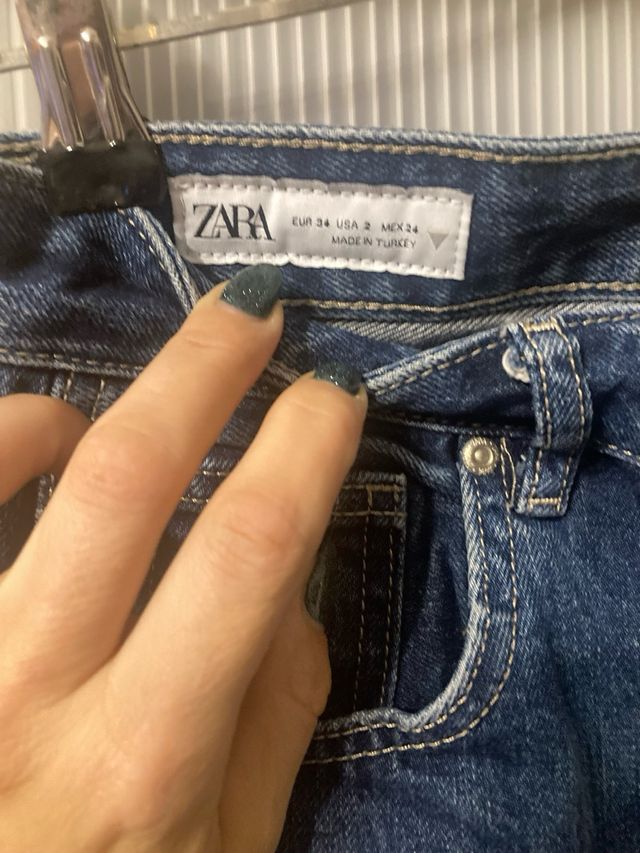 Pantalones culotte ZARA azul