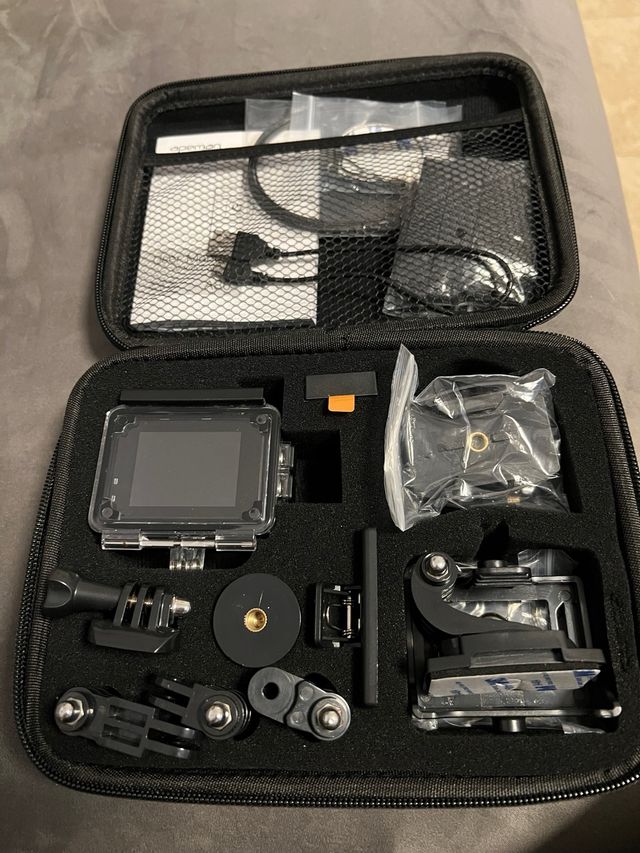 Cámara de acción Apenam con accesorios