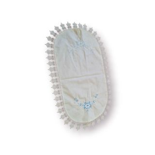 Conjunto 3 Centros Mesa Bordados Flor Azul