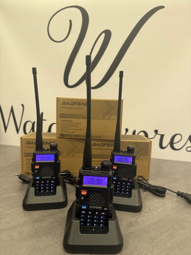 3 Pezzi Baofeng UV-5R Radio Ricetrasmittenti NUOVE