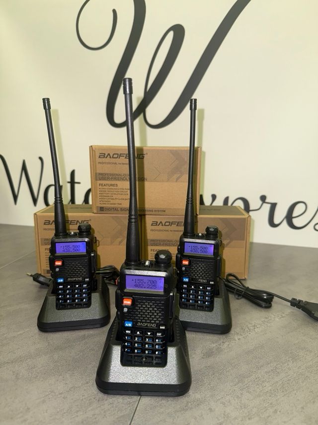 3 Pezzi Baofeng UV-5R Radio Ricetrasmittenti NUOVE