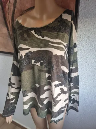 Camiseta camuflaje manga larga