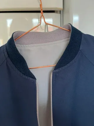 Chaqueta bomber reversible Marpilsa azul y gris