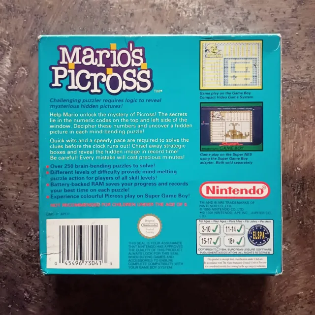 Mario's Picross - Nintendo Game Boy [uk]