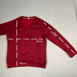 Jersey Quechua cuello pico burdeos XL hombre