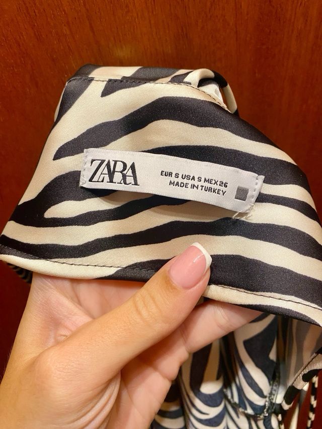 Vestido estampado cebra tirantes