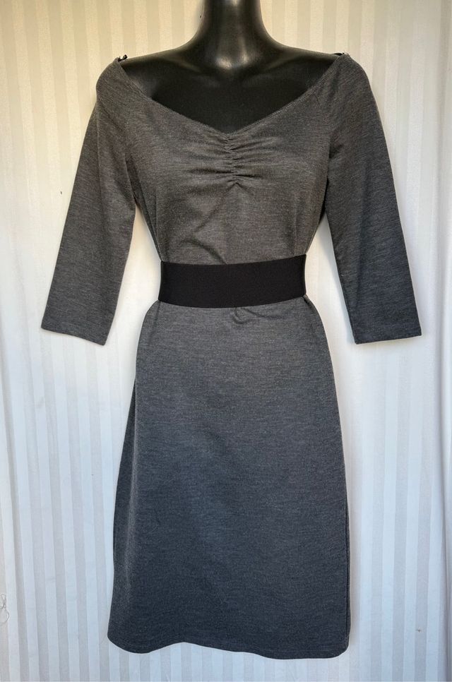 Vestido Zara punto gris