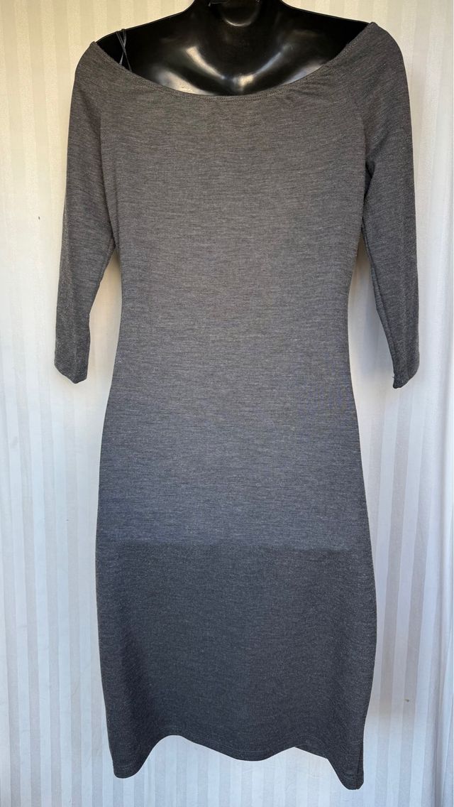 Vestido Zara punto gris