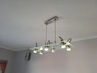Lámpara de techo moderna cristal y metal