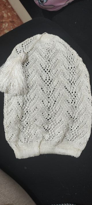 Gollesca fallera para bebe/niña blanco roto.