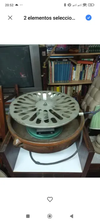 Brasero antiguo años 50-60