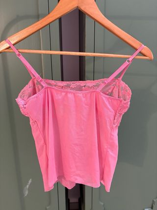 Top Intimo Rosa Pizzo