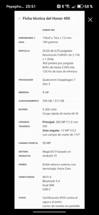 Honor 400 5G