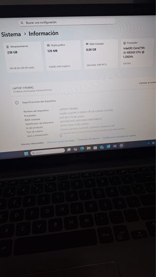 Portátil Acer Gray Core i3 de 10th y 11th Con 8gb