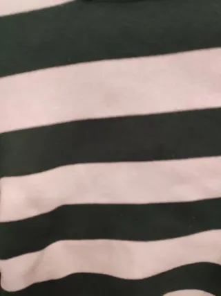 Jersey Zara Rayas Verde y Blanco Talla S