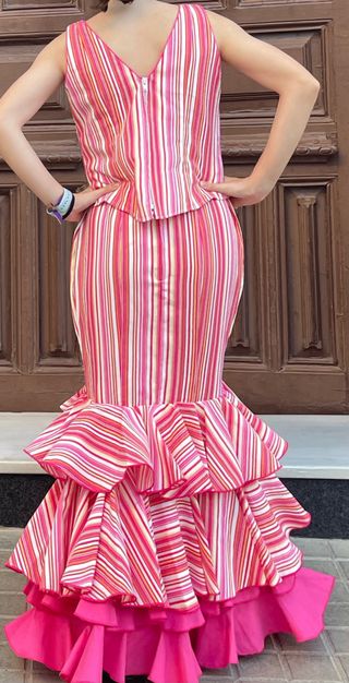 Traje de Flamenca 2 Piezas Talla 38/40
