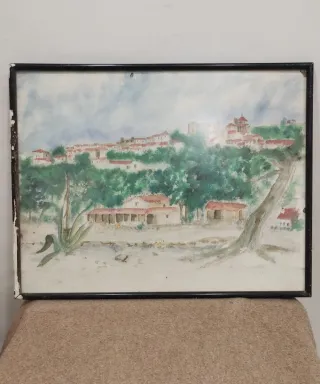 Acuarela. Vistas de pueblo de Altafulla 