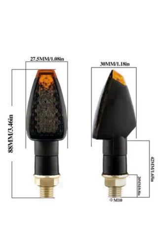 Intermitentes LED Moto Ahumados universales 