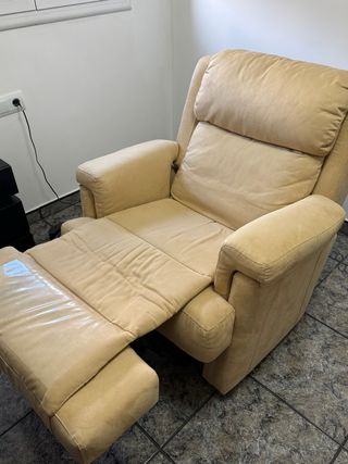 Butaca reclinable beige ante