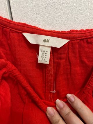 Top rojo tirantes con lazada