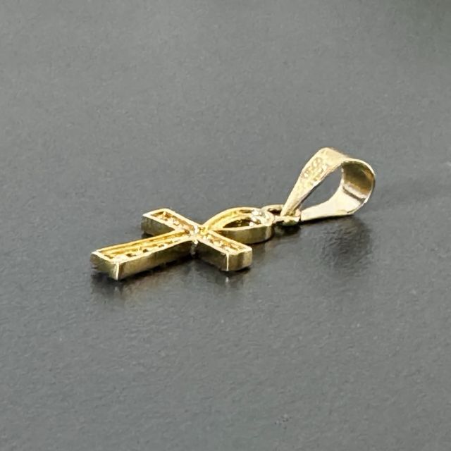 Colgante cruz de la vida Oro 18 KT  con circonitas