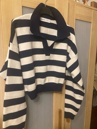 Jersey Bershka rayas azul y blanco