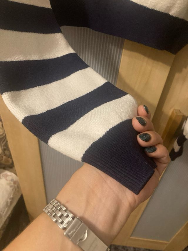 Jersey Bershka rayas azul y blanco