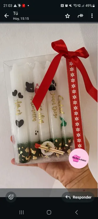 Velas Personalizadas Hecho a Mano
