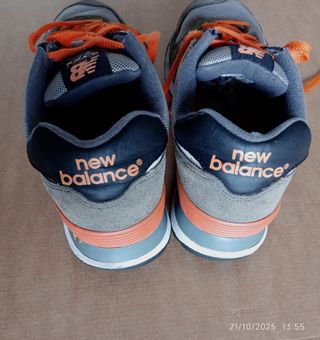 Zapatillas New Balance 574 Gris Naranja