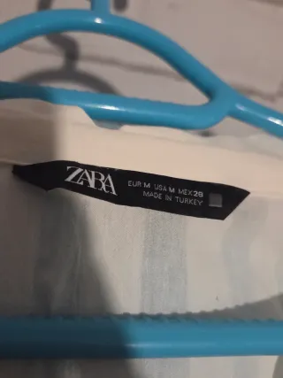 Camisa Zara Rayas Blanco Roto