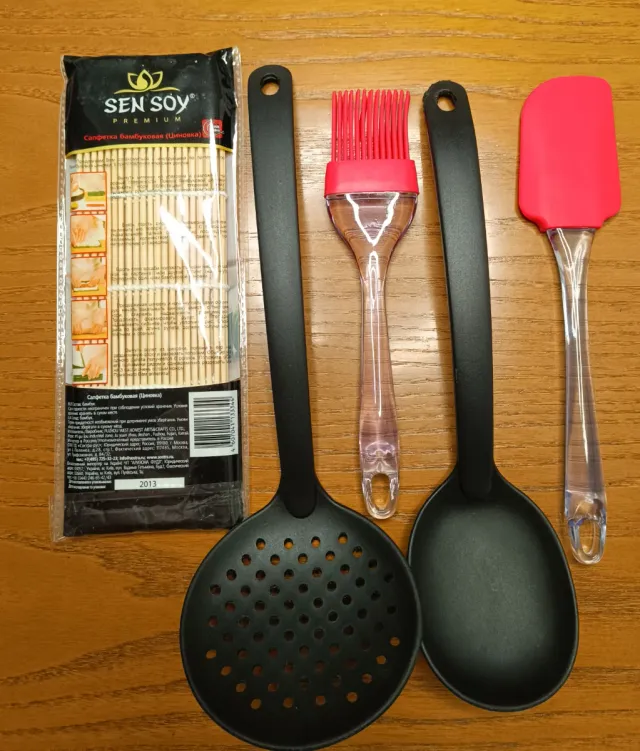 Set Utensilios Cocina SEN SOY Bambú Plástico
