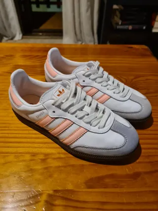 Adidas Samba Mujer Rosa y Blanco