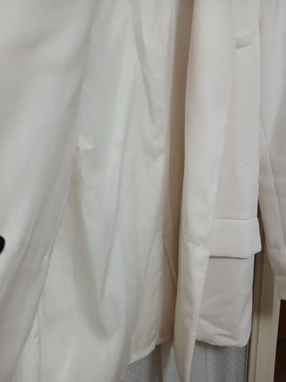 Blazer larga Zara blanca