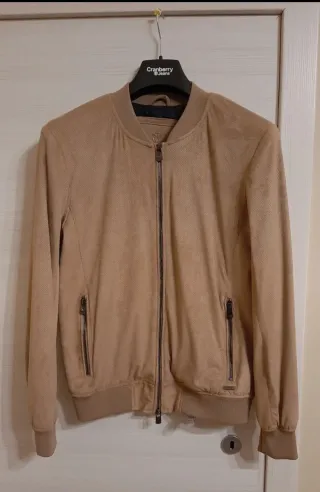 Giubbotto scamosciato uomo Cranberry beige