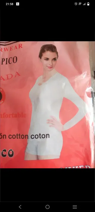 Camiseta interior blanca
De sra, y caballero 