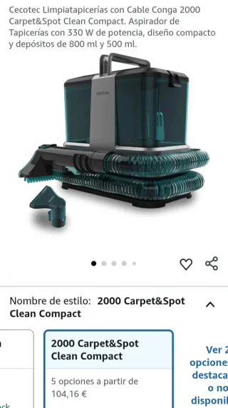 Aspiradora tapicerías 
